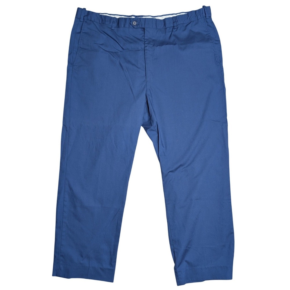 Palm Beach Reflex Sz. 44‎ R Blue Woven Straight Leg Dress Pant Big Tall